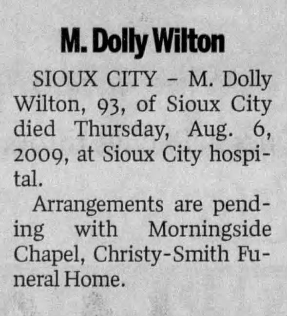 Clipping from Sioux City Journal